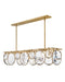 Fredrick Ramond Canada - LED Linear Chandelier - Nala - Heritage Brass- Union Lighting Luminaires Decor