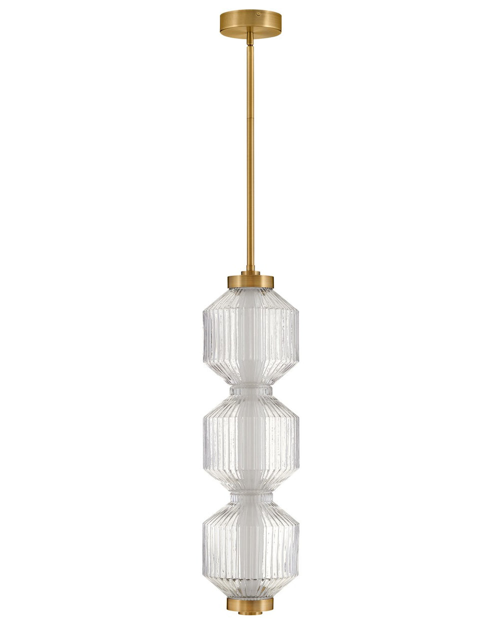 Fredrick Ramond Canada - LED Convertible Pendant - Reign - Lacquered Brass- Union Lighting Luminaires Decor