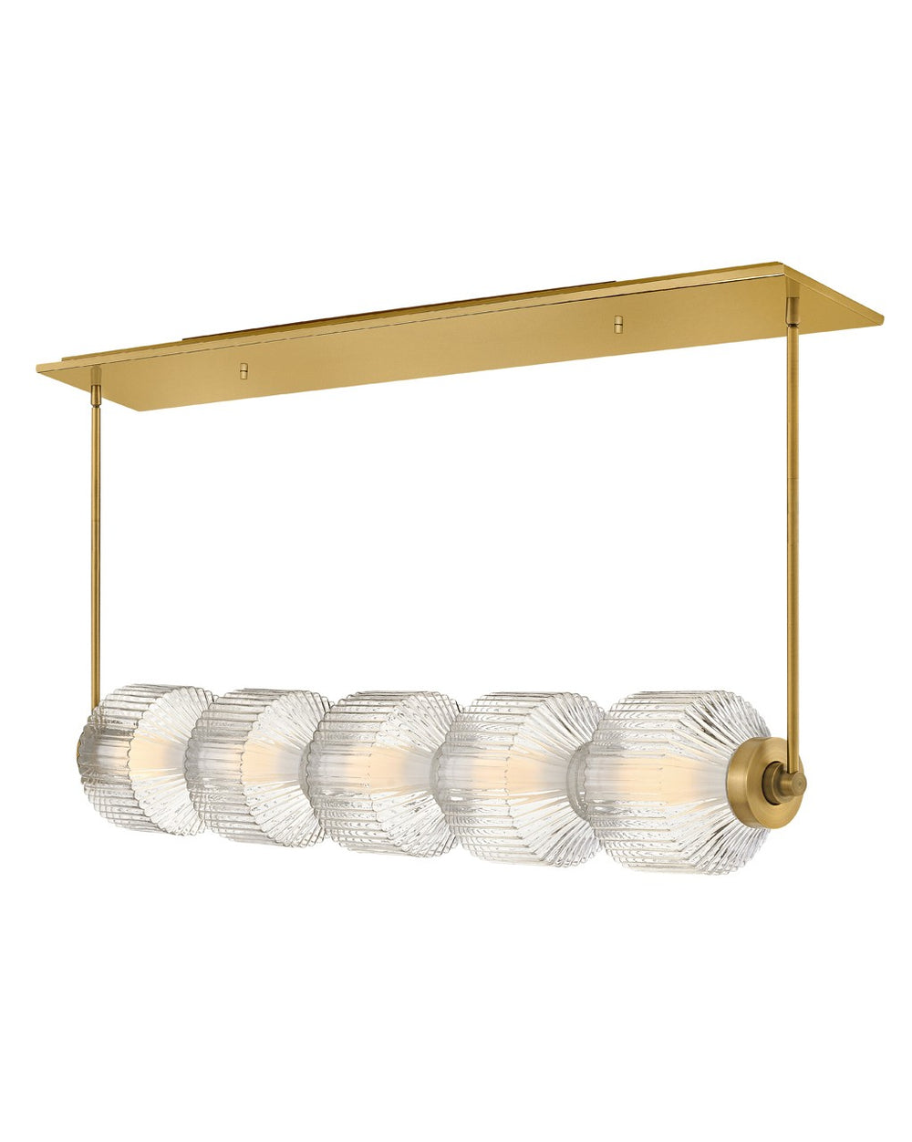 Fredrick Ramond Canada - LED Linear Chandelier - Reign - Lacquered Brass- Union Lighting Luminaires Decor