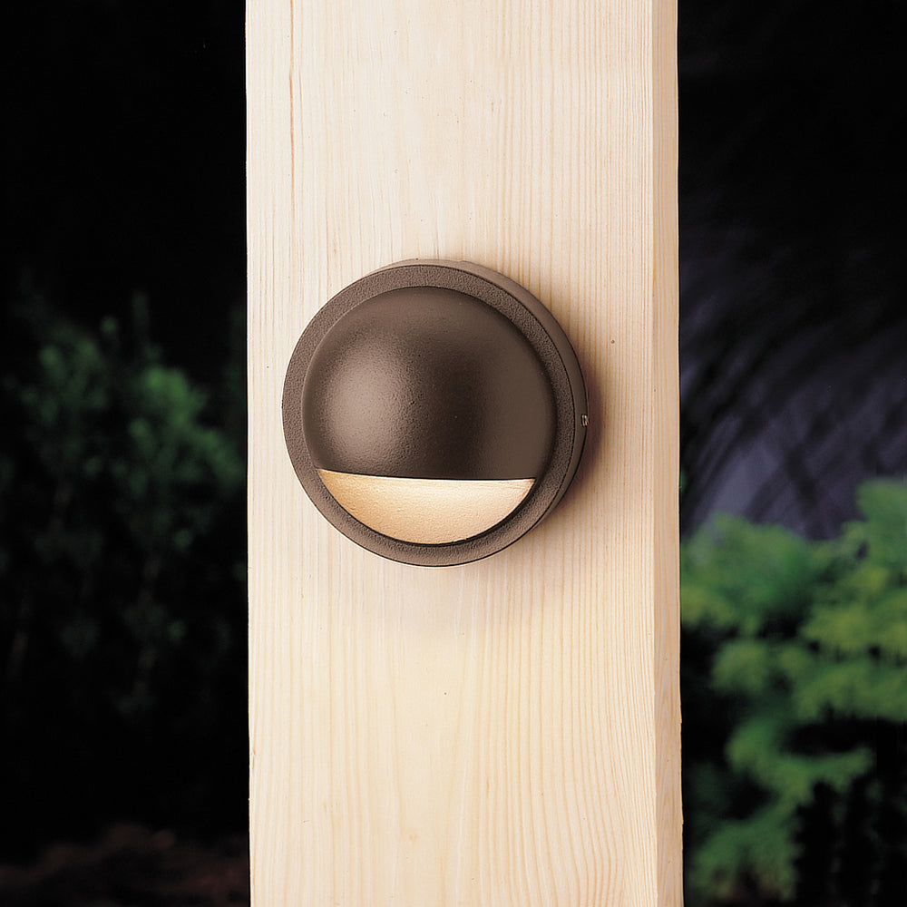 Kichler Canada - One Light Deck - Six Groove - Textured Architectural Bronze- Union Lighting Luminaires Decor