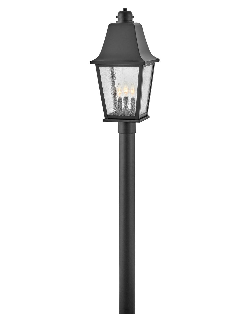 Hinkley Canada - LED Post Top or Pier Mount Lantern - Kingston - Black- Union Lighting Luminaires Decor