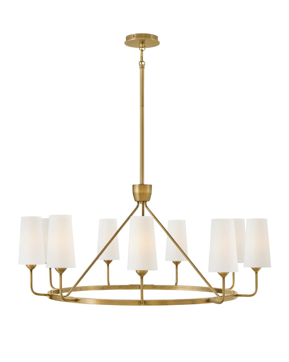 Hinkley Canada - LED Chandelier - Lewis - Heritage Brass- Union Lighting Luminaires Decor