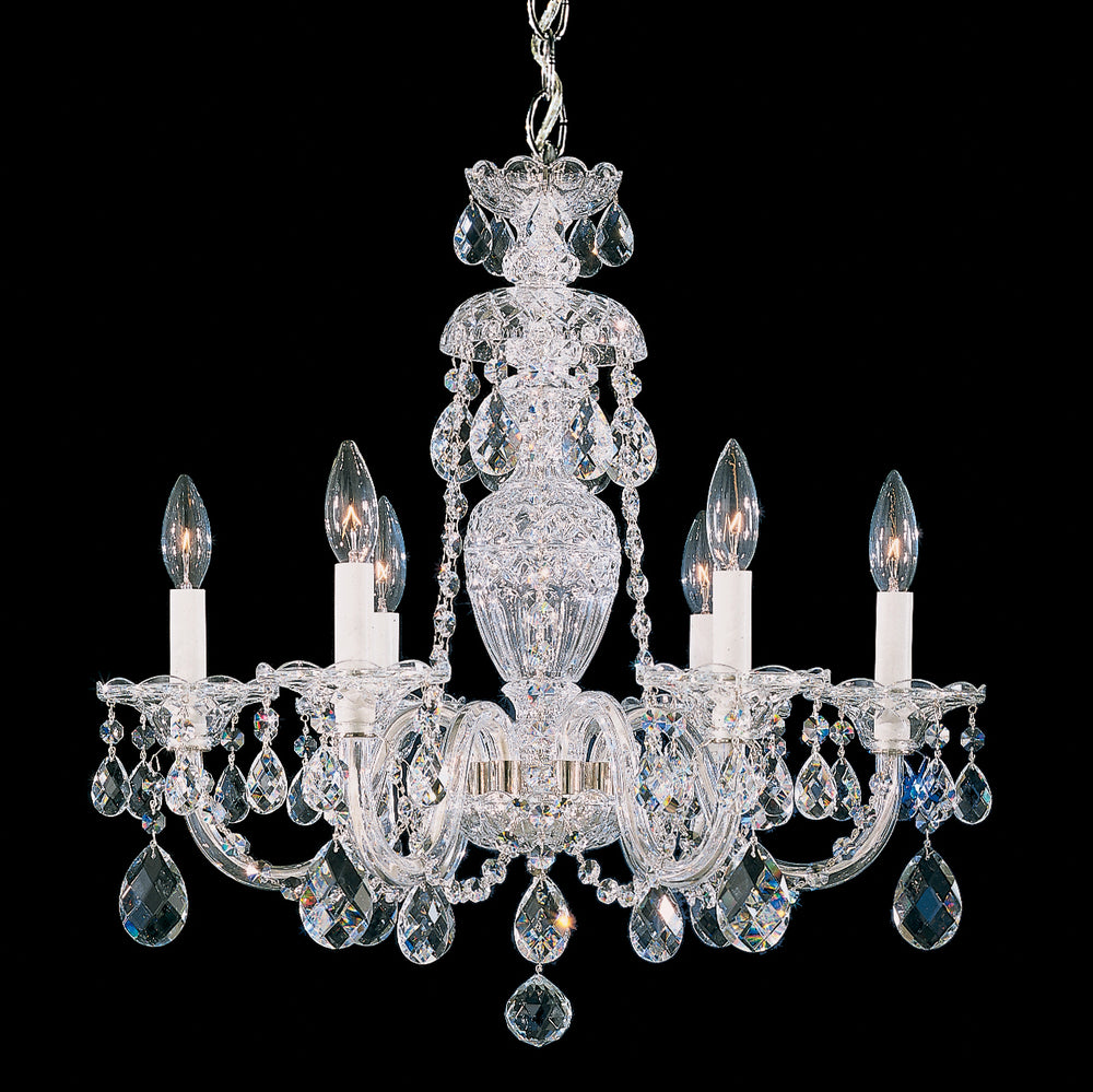 Schonbek - Six Light Chandelier - Sterling - Polished Silver- Union Lighting Luminaires Decor