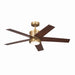 Kichler Canada - 48"Ceiling Fan - Brahm - Natural Brass- Union Lighting Luminaires Decor