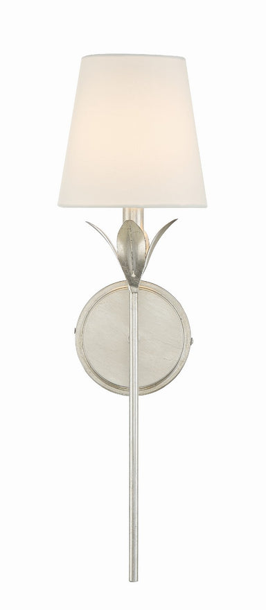 Crystorama - One Light Wall Sconce - Broche - Antique Silver- Union Lighting Luminaires Decor