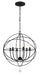 Crystorama - Six Light Chandelier - Solaris - Black- Union Lighting Luminaires Decor