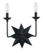 Crystorama - Two Light Wall Sconce - Astro - Black- Union Lighting Luminaires Decor