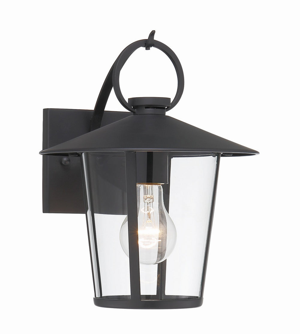 Crystorama - One Light Outdoor Wall Sconce - Andover - Matte Black- Union Lighting Luminaires Decor