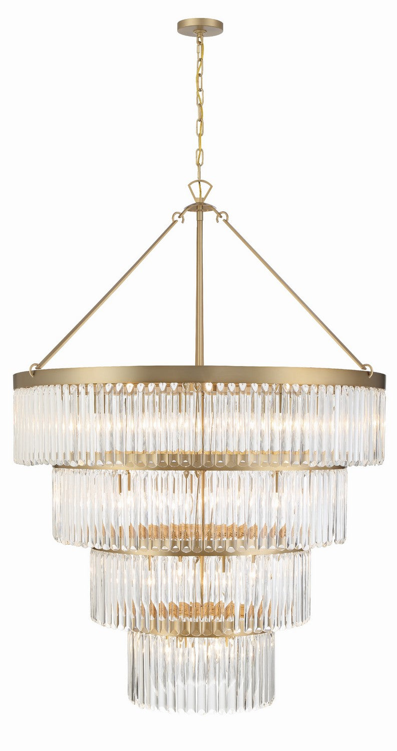 Crystorama - 22 Light Chandelier - Emory - Modern Gold- Union Lighting Luminaires Decor
