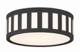 Crystorama - Three Light Flush Mount - Kendal - Black Forged- Union Lighting Luminaires Decor