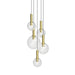 Sonneman Canada - Five Light Pendant - Bubbles - Satin Brass- Union Lighting Luminaires Decor