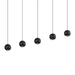 Sonneman - LED Linear Pendant - Hemisphere - Textured Black- Union Lighting Luminaires Decor