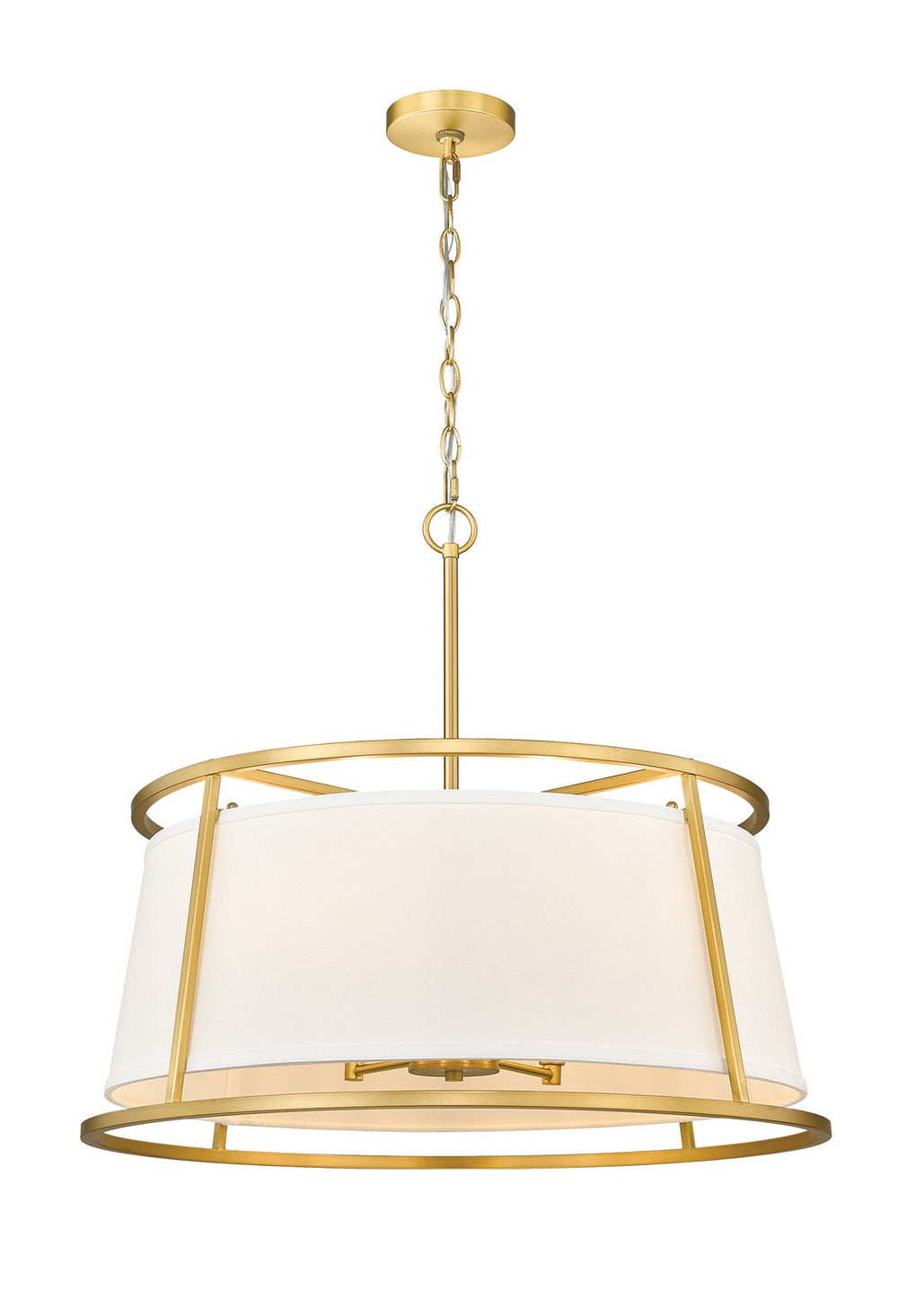 Z-Lite Canada - Six Light Chandelier - Lenyx Pendant - Rubbed Brass- Union Lighting Luminaires Decor