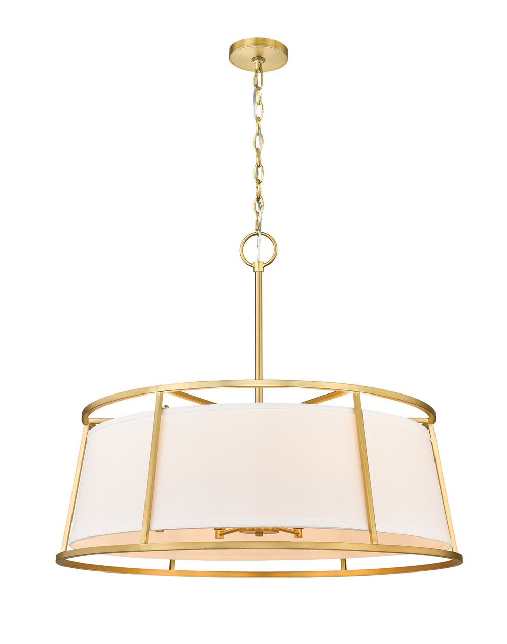 Z-Lite Canada - Eight Light Chandelier - Lenyx Pendant - Rubbed Brass- Union Lighting Luminaires Decor