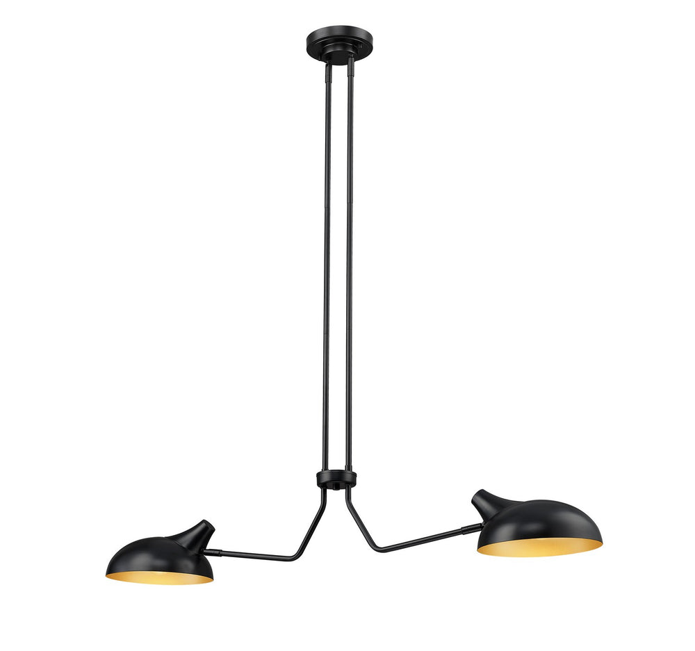 Z-Lite Canada - Two Light Linear Chandelier - Bellamy - Matte Black- Union Lighting Luminaires Decor