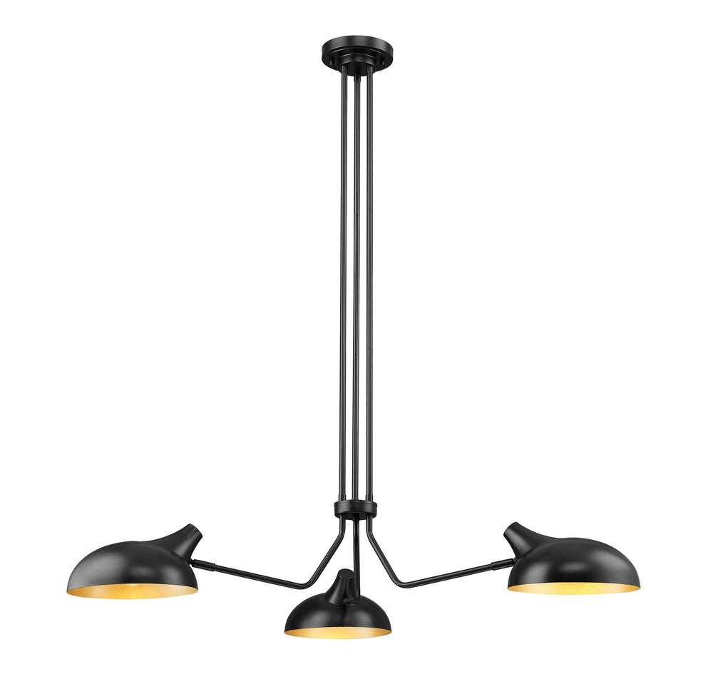Z-Lite Canada - Three Light Chandelier - Bellamy - Matte Black- Union Lighting Luminaires Decor