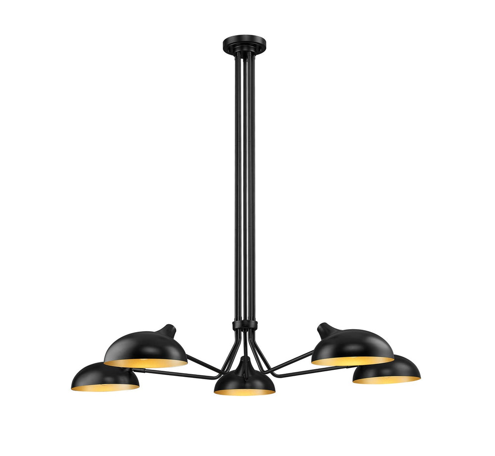 Z-Lite Canada - Five Light Chandelier - Bellamy - Matte Black- Union Lighting Luminaires Decor