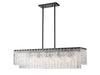 Z-Lite Canada - Five Light Linear Chandelier - Glacier - Matte Black- Union Lighting Luminaires Decor