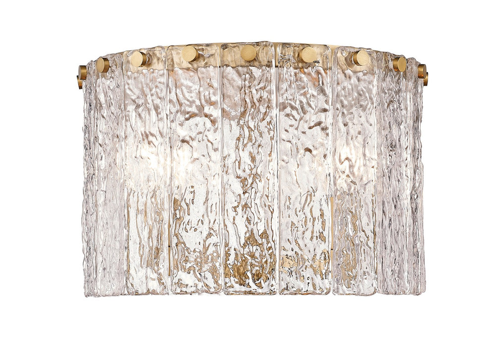 Z-Lite Canada - Three Light Flush Mount - Glacier - Modern Gold- Union Lighting Luminaires Decor