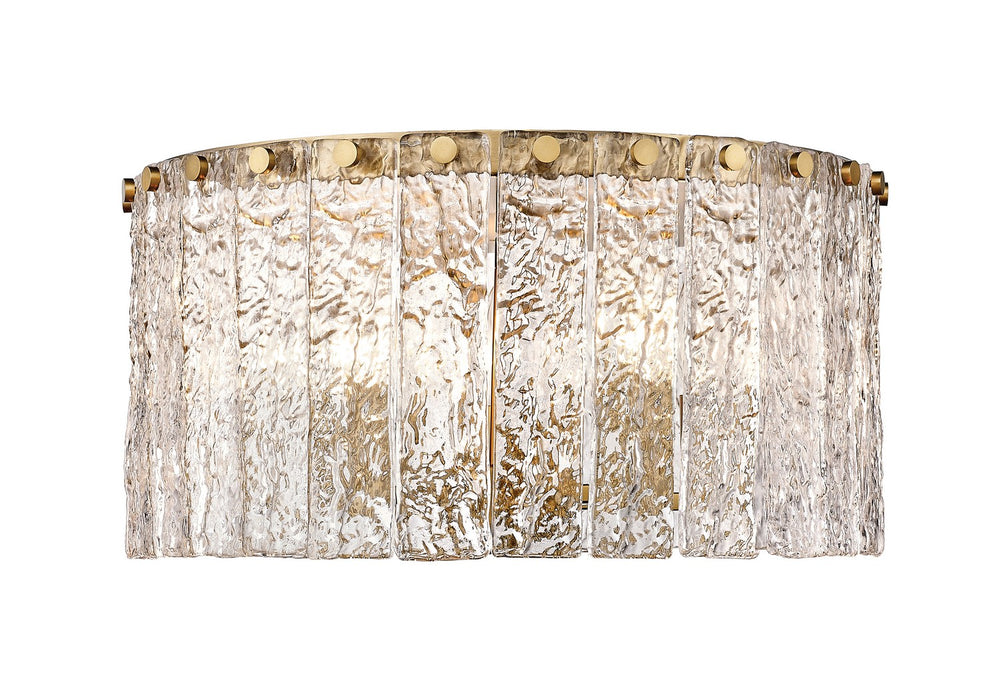 Z-Lite Canada - Five Light Flush Mount - Glacier - Modern Gold- Union Lighting Luminaires Decor