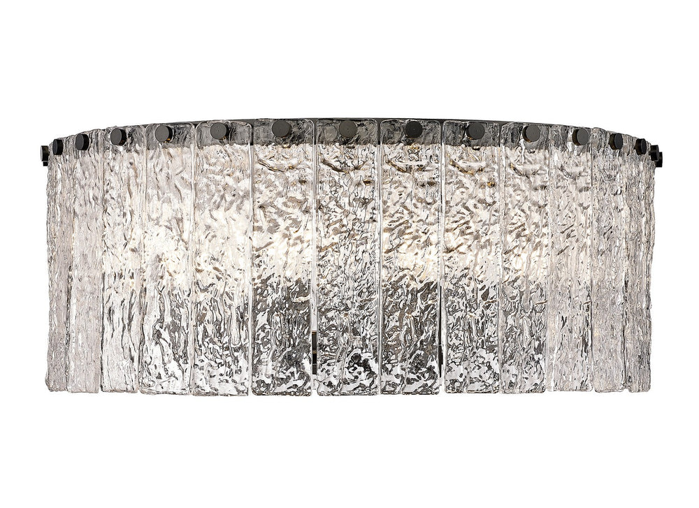 Z-Lite Canada - Eight Light Flush Mount - Glacier - Matte Black- Union Lighting Luminaires Decor