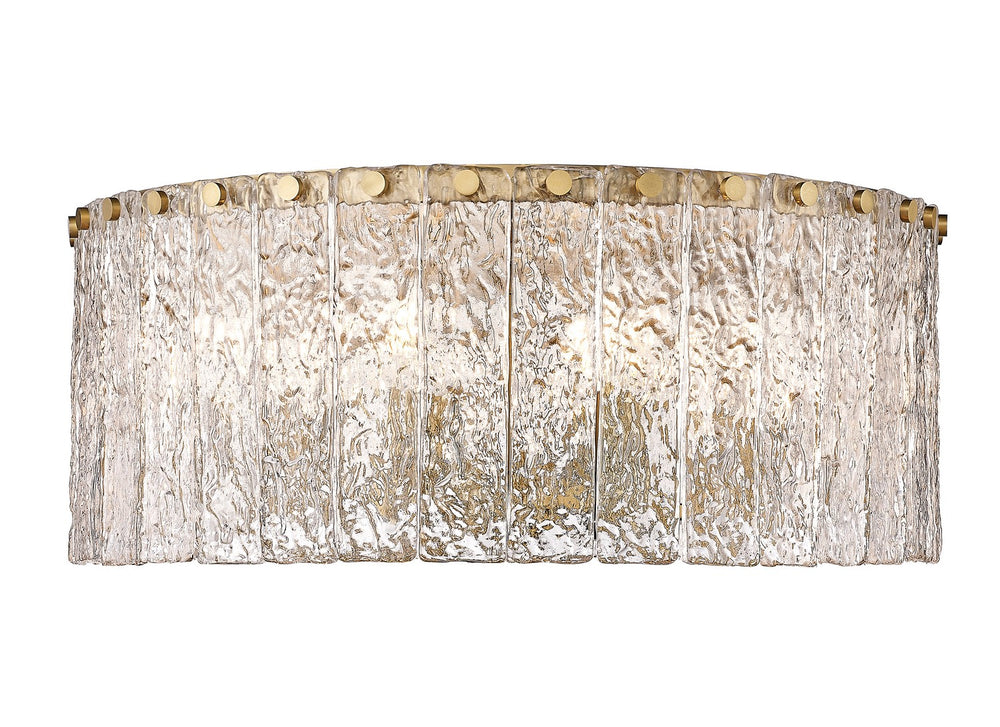 Z-Lite Canada - Eight Light Flush Mount - Glacier - Modern Gold- Union Lighting Luminaires Decor