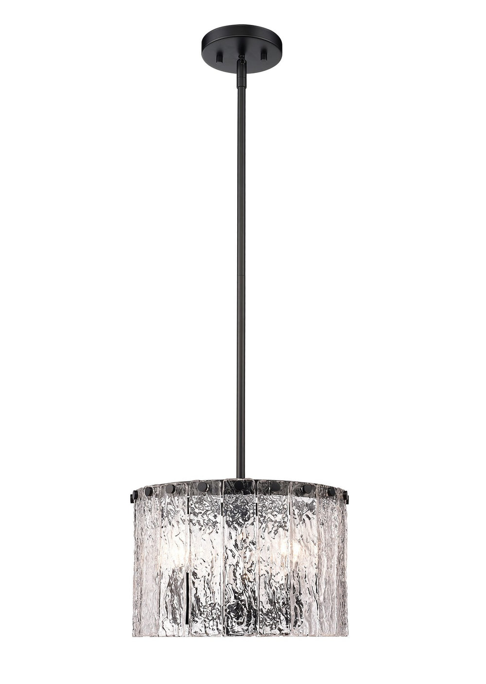 Z-Lite Canada - Three Light Pendant - Glacier - Matte Black- Union Lighting Luminaires Decor