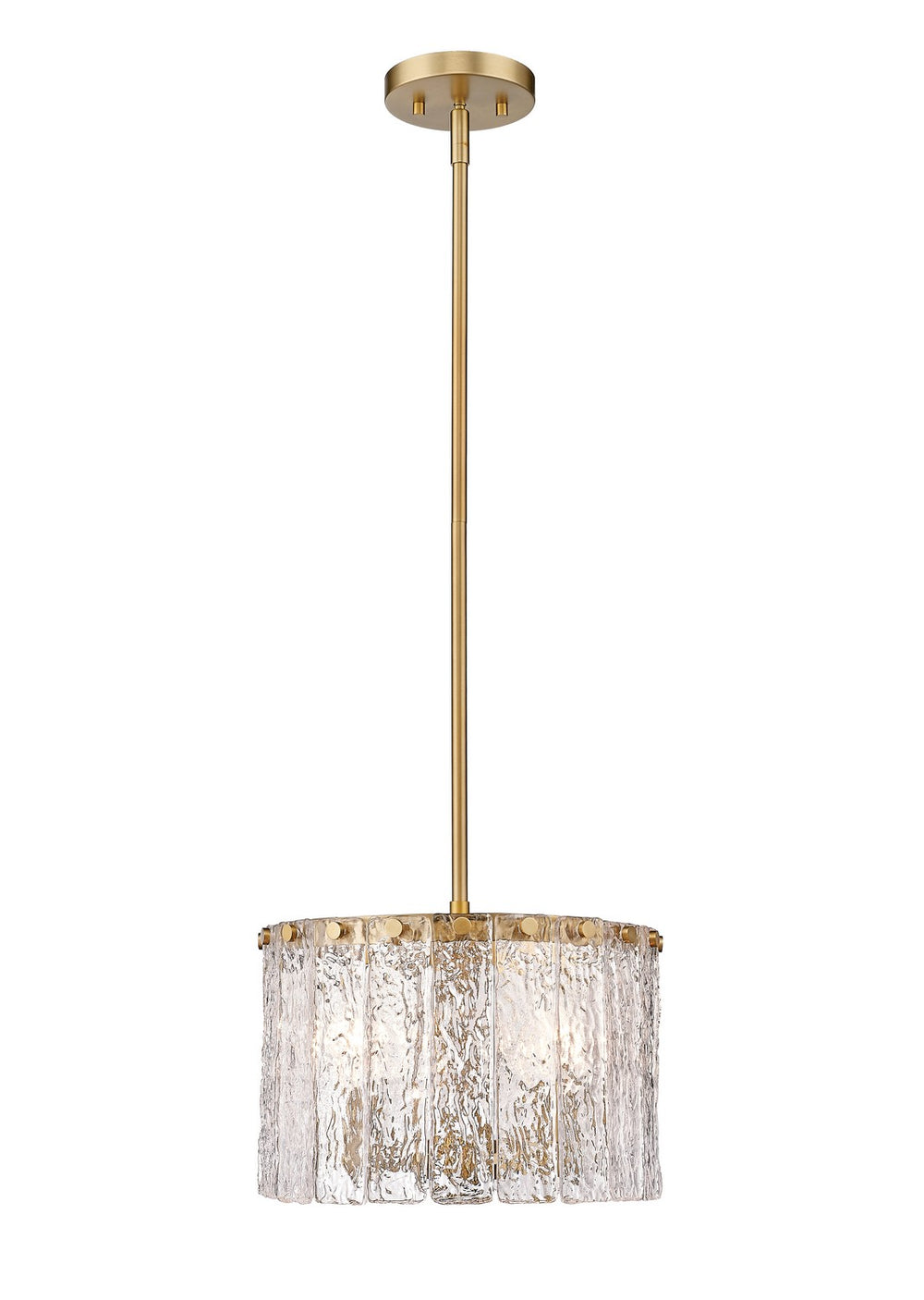 Z-Lite Canada - Three Light Pendant - Glacier - Modern Gold- Union Lighting Luminaires Decor
