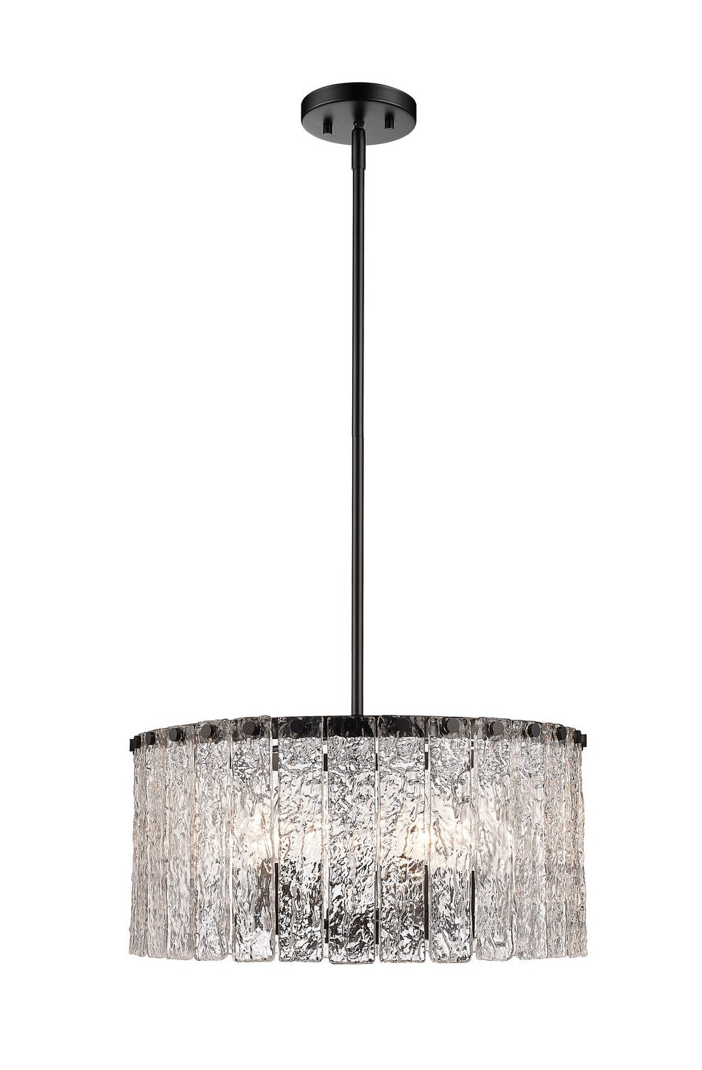 Z-Lite Canada - Five Light Pendant - Glacier - Matte Black- Union Lighting Luminaires Decor