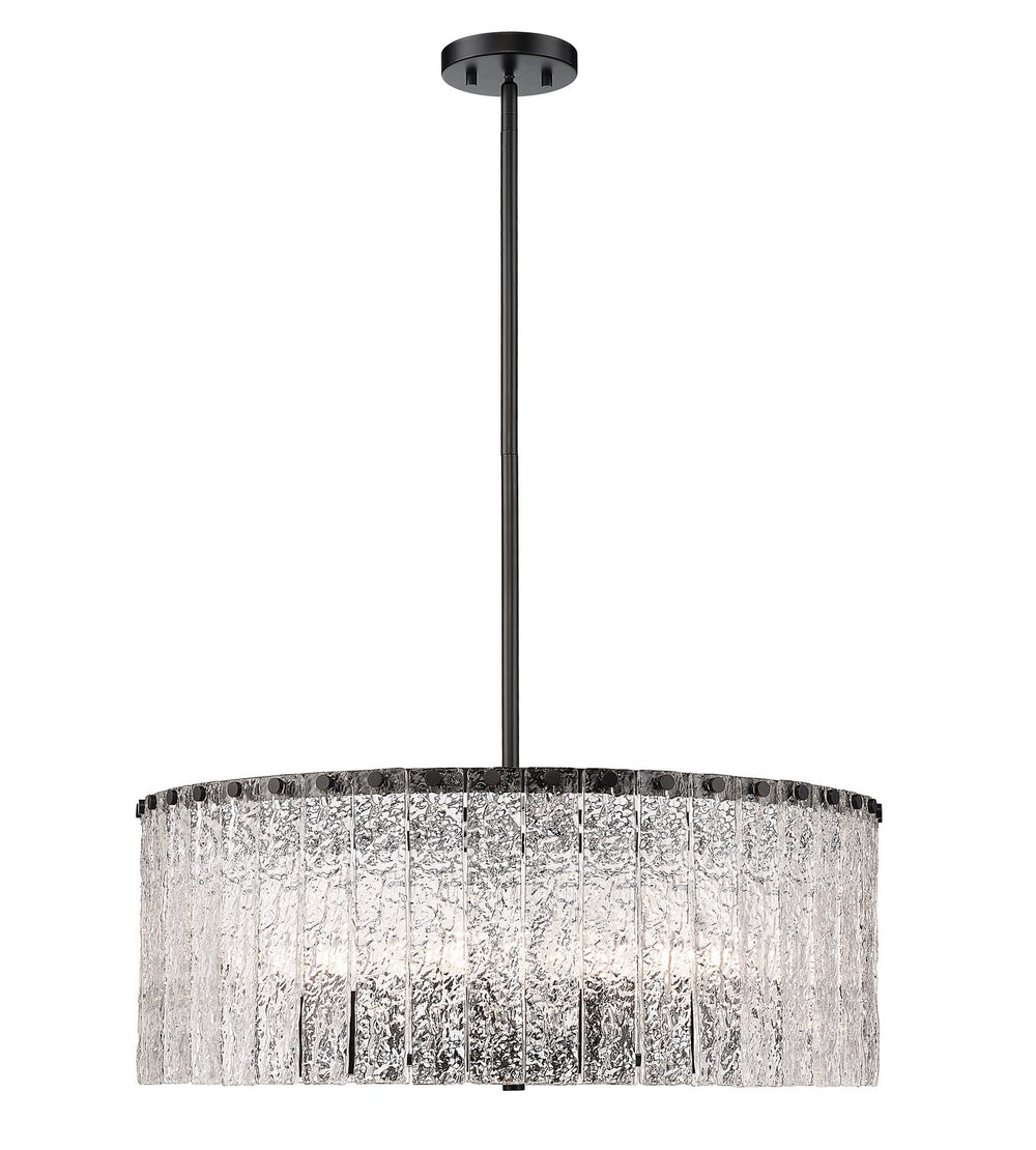 Z-Lite Canada - Ten Light Chandelier - Glacier - Matte Black- Union Lighting Luminaires Decor