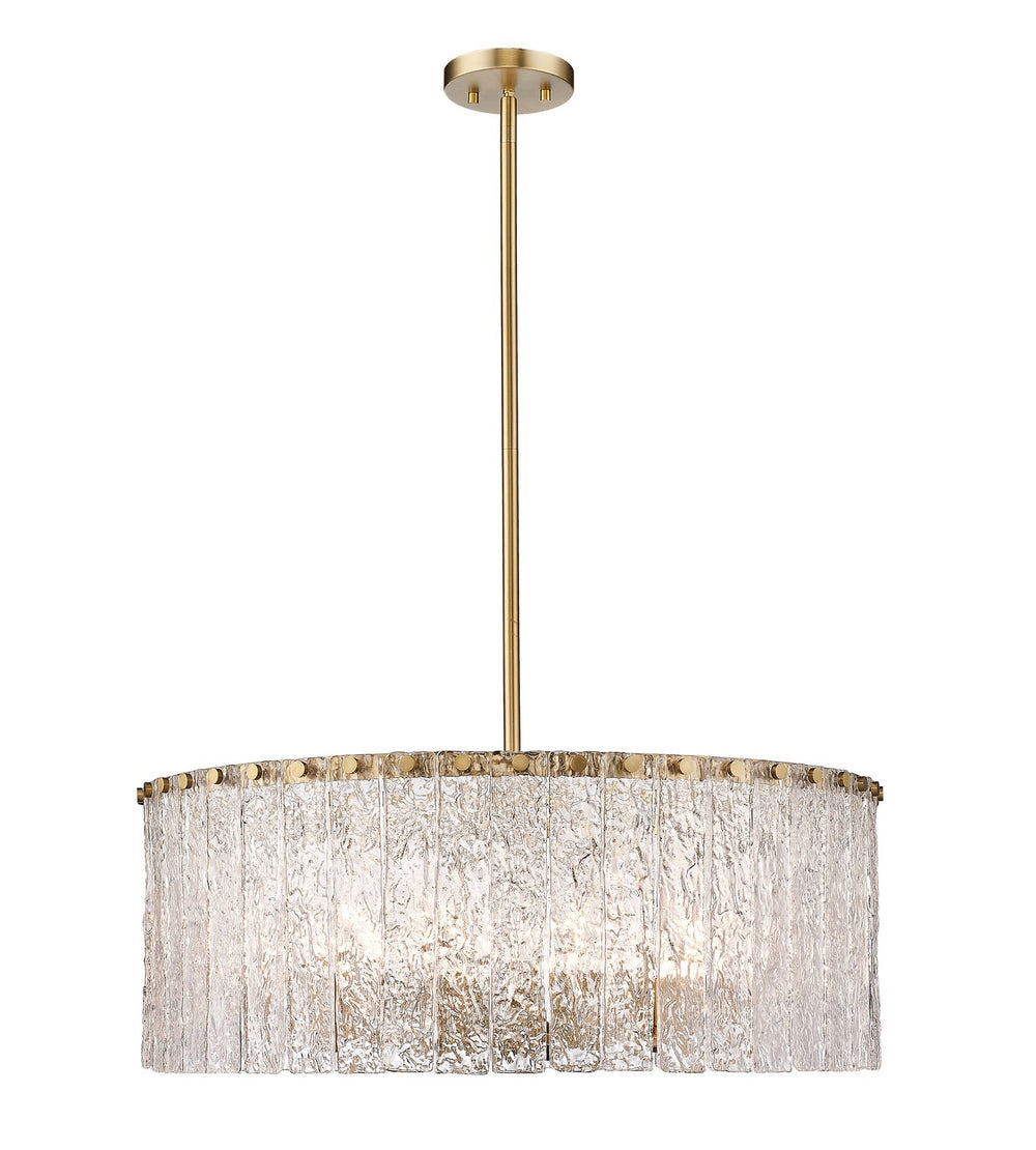 Z-Lite Canada - Ten Light Chandelier - Glacier - Modern Gold- Union Lighting Luminaires Decor