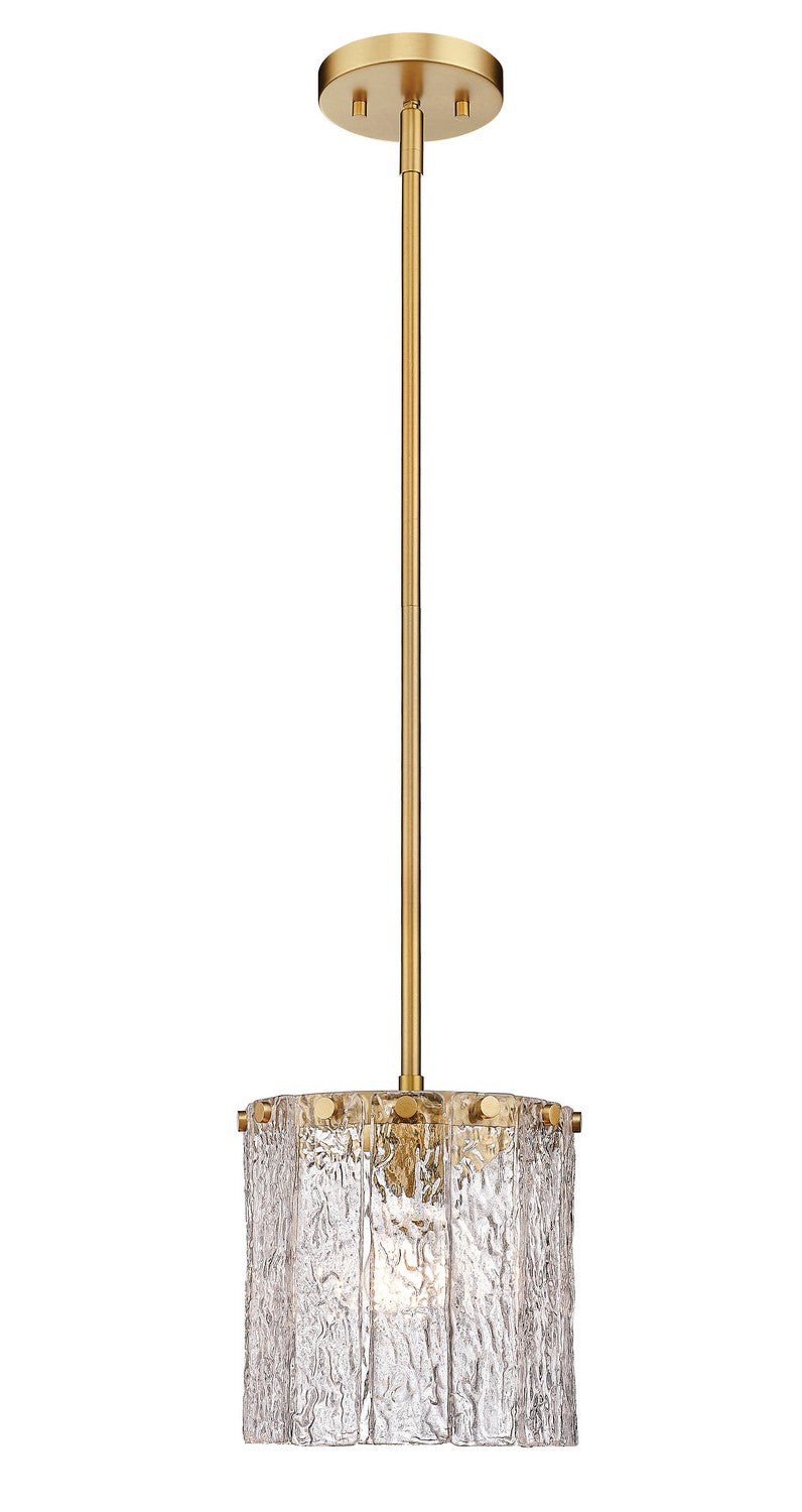 Z-Lite Canada - One Light Pendant - Glacier - Modern Gold- Union Lighting Luminaires Decor