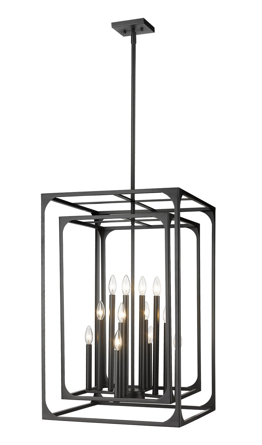 Z-Lite Canada - 12 Light Chandelier - Easton - Matte Black- Union Lighting Luminaires Decor