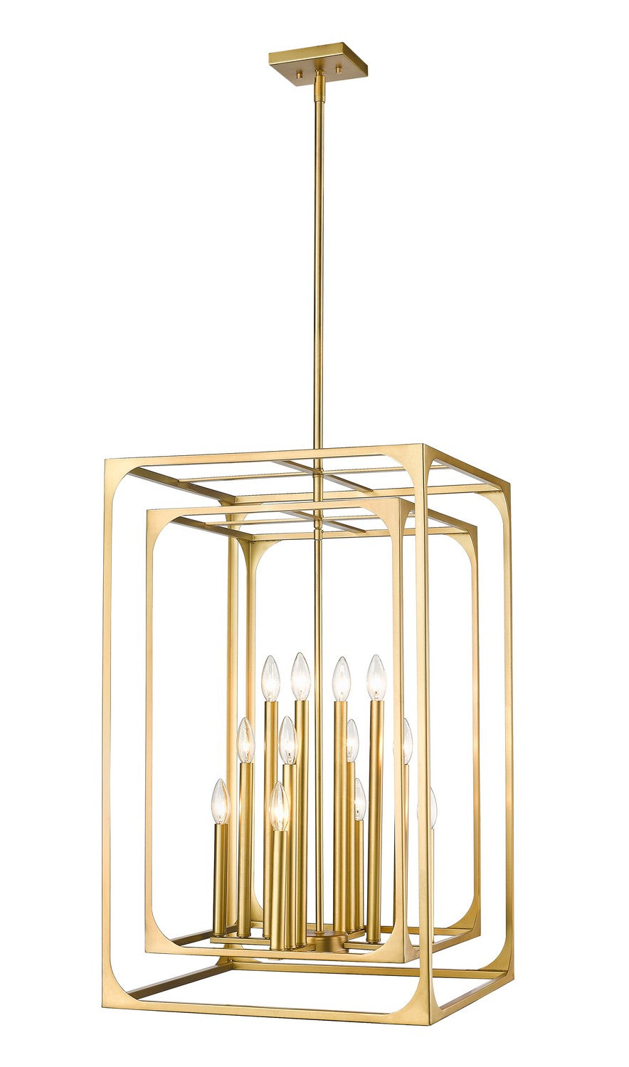 Z-Lite Canada - 12 Light Chandelier - Easton - Rubbed Brass- Union Lighting Luminaires Decor