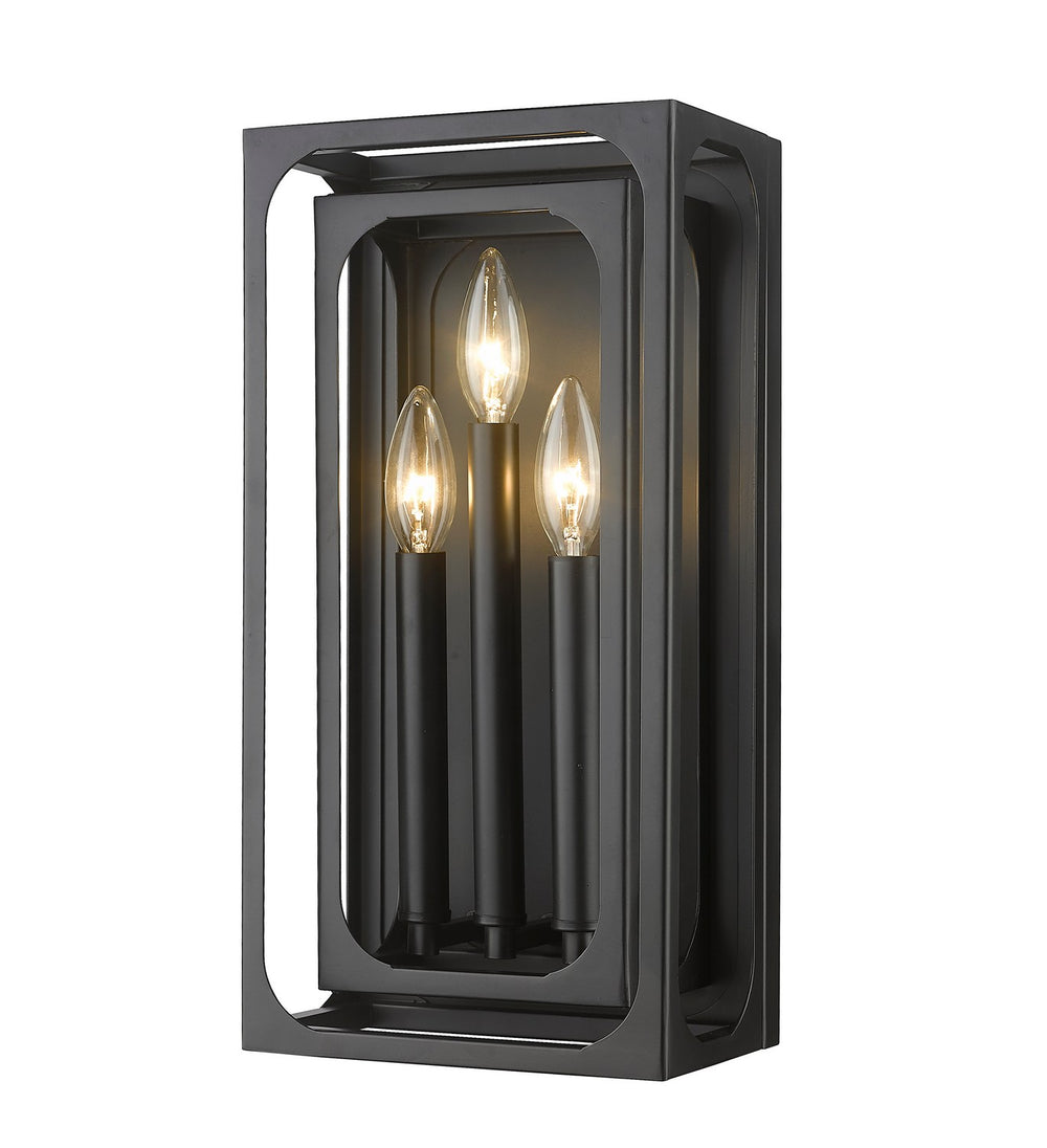 Z-Lite Canada - Three Light Wall Sconce - Easton - Matte Black- Union Lighting Luminaires Decor