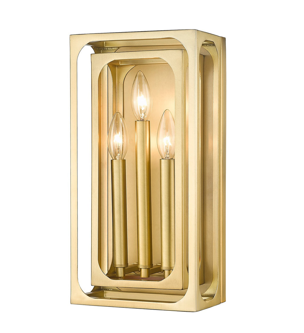 Z-Lite Canada - Three Light Wall Sconce - Easton - Rubbed Brass- Union Lighting Luminaires Decor