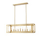 Z-Lite Canada - Nine Light Linear Chandelier - Easton - Rubbed Brass- Union Lighting Luminaires Decor