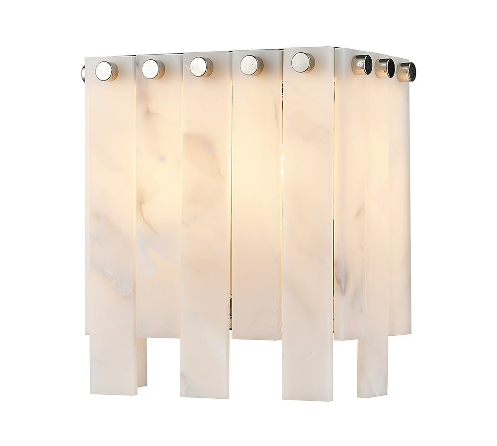 Z-Lite Canada - Two Light Wall Sconce - Viviana - Polished Nickel- Union Lighting Luminaires Decor