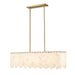 Z-Lite Canada - Five Light Linear Chandelier - Viviana - Rubbed Brass- Union Lighting Luminaires Decor
