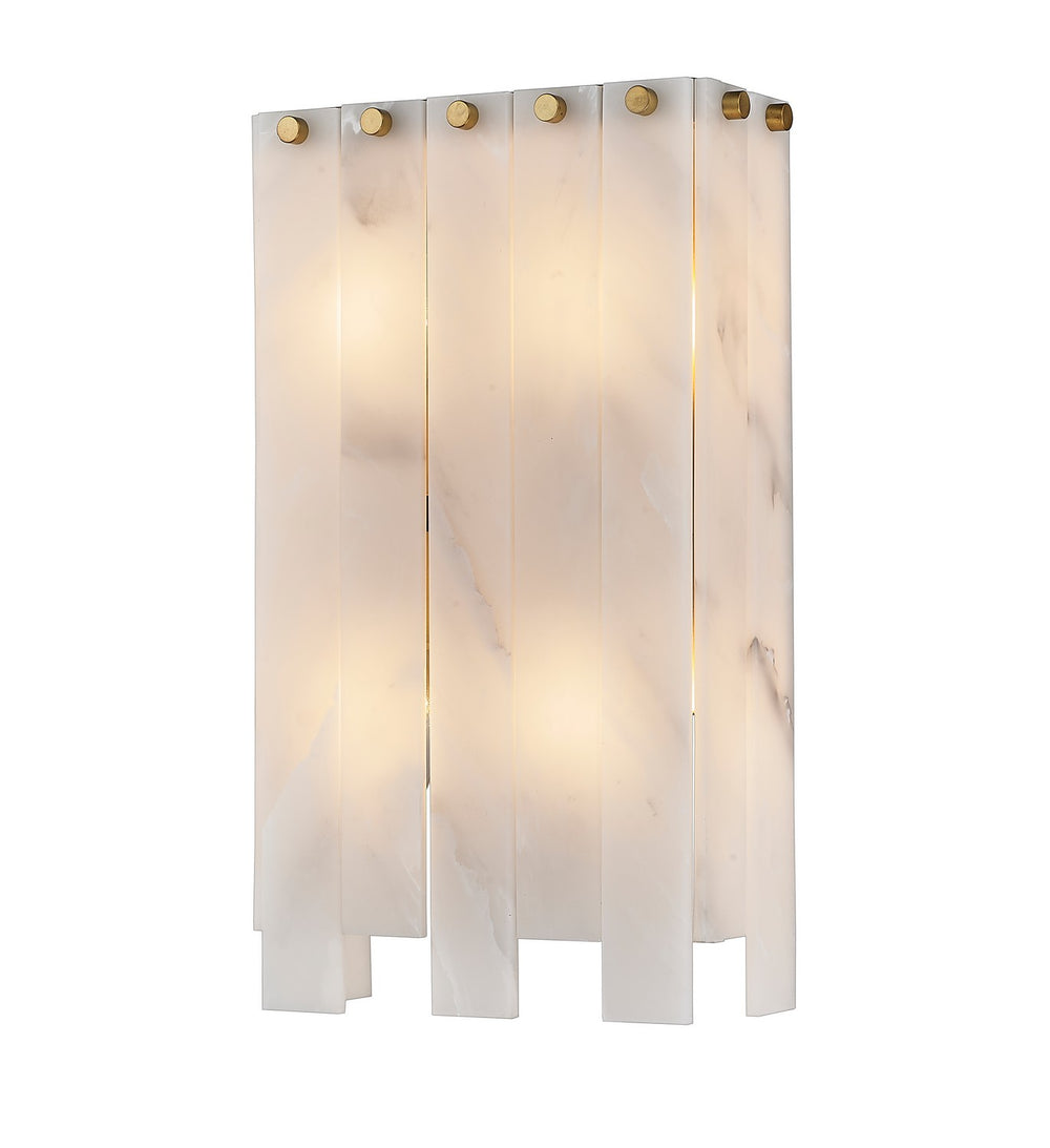 Z-Lite Canada - Four Light Wall Sconce - Viviana - Rubbed Brass- Union Lighting Luminaires Decor