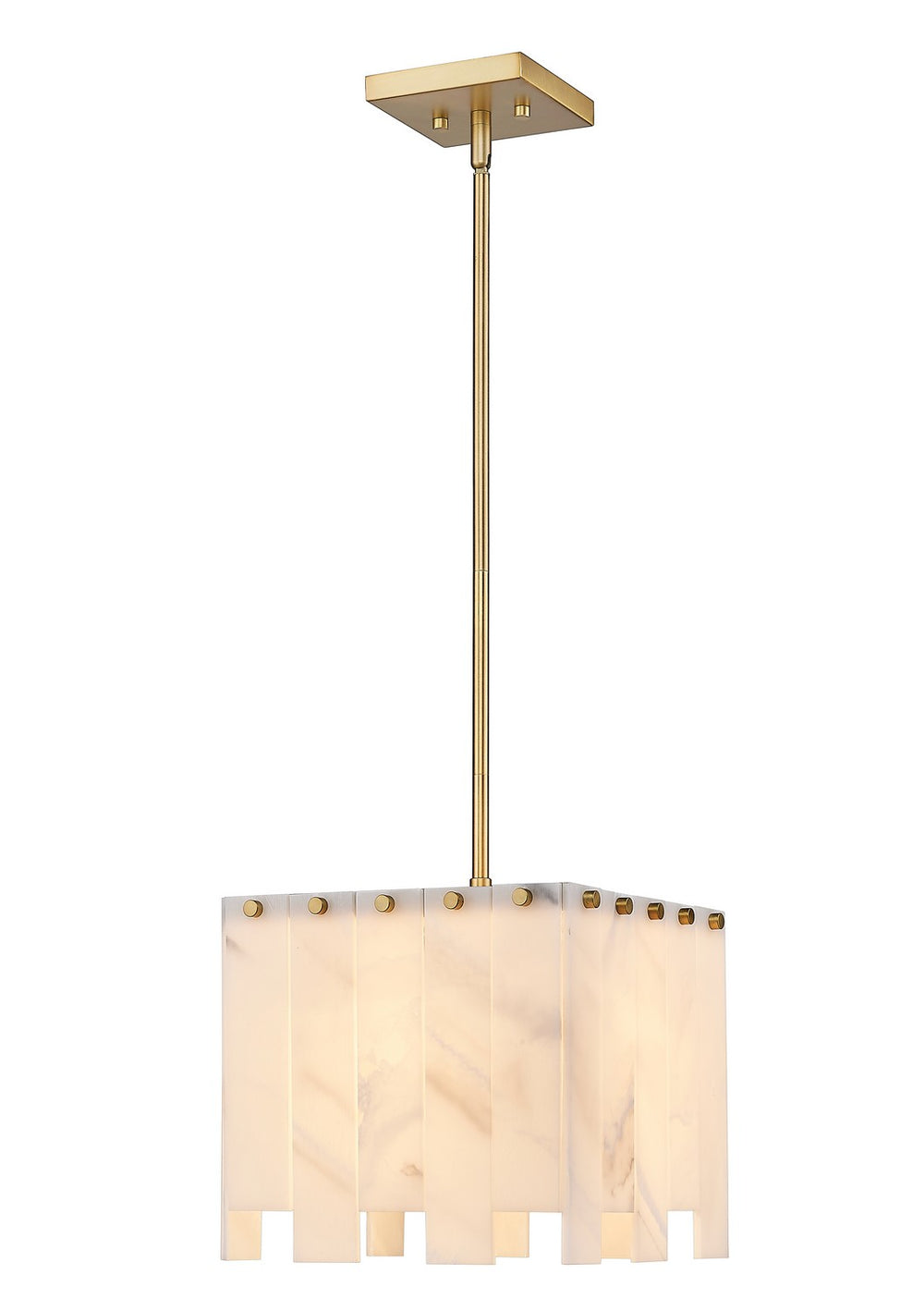 Z-Lite Canada - One Light Pendant - Viviana - Rubbed Brass- Union Lighting Luminaires Decor