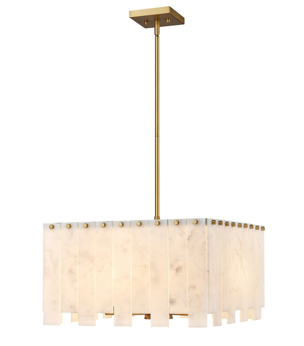Z-Lite Canada - Eight Light Chandelier - Viviana - Rubbed Brass- Union Lighting Luminaires Decor