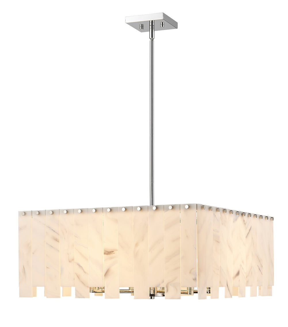 Z-Lite Canada - Eight Light Chandelier - Viviana - Polished Nickel- Union Lighting Luminaires Decor