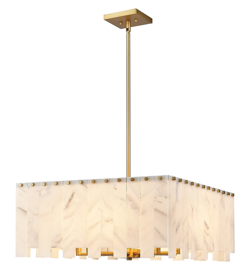 Z-Lite Canada - Eight Light Chandelier - Viviana - Rubbed Brass- Union Lighting Luminaires Decor