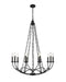 Z-Lite Canada - Ten Light Chandelier - Arabella - Matte Black- Union Lighting Luminaires Decor