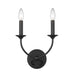 Z-Lite Canada - Two Light Wall Sconce - Arabella - Matte Black- Union Lighting Luminaires Decor