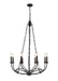 Z-Lite Canada - Eight Light Chandelier - Arabella - Matte Black- Union Lighting Luminaires Decor