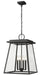 Z-Lite Canada - Four Light Outdoor Chain Mount Ceiling Fixture - Broughton - Black- Union Lighting Luminaires Decor