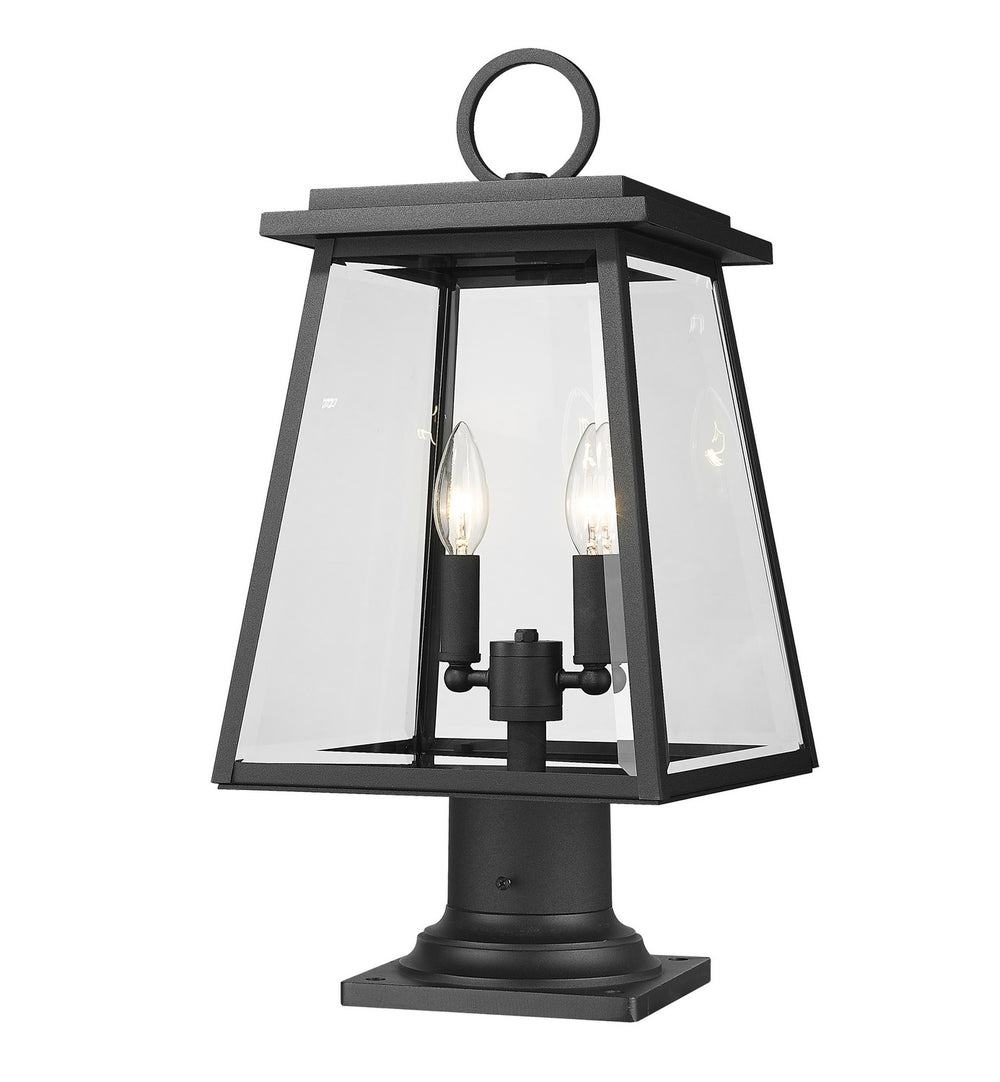 Z-Lite Canada - Two Light Outdoor Pier Mounted Fixture - Broughton - Black- Union Lighting Luminaires Decor
