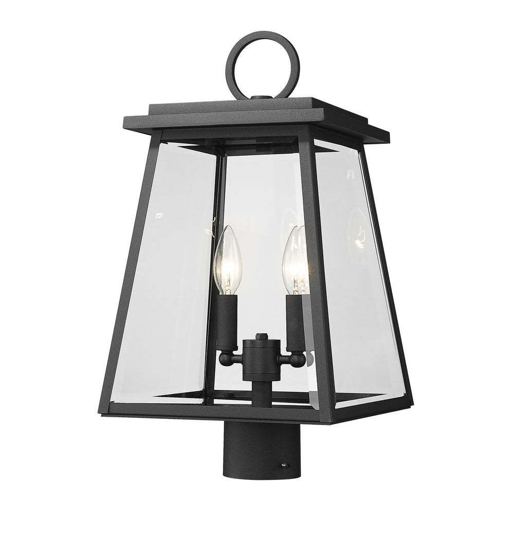 Z-Lite Canada - Two Light Outdoor Post Mount Fixture - Broughton - Black- Union Lighting Luminaires Decor